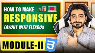 Create Responsive Layout with Flexbox | Project for Beginners with Code | Adv CSS #5 | WebDev 2.0 #6