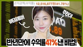 반년만에 1200만원 수익.. 주린이 41%수익낸 방법️ 초보 주식인들 꼭 봐️ 시작하는법, 단타, 기초, 어플, 최모나choimona