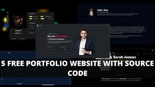 Unlock 5 React Portfolio Templates With Free Source Code!