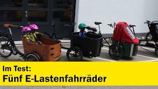 Fünf E-Lastenfahrräder im Vergleichstest | ÖAMTC