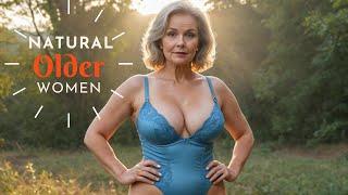 Natural Older Woman Over 60Attractively Dressed and Beauty|| Wearing Beautiful Lingerie Outfit