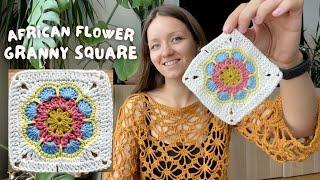  AFRICAN FLOWER GRANNY SQUARE | beginner friendly step-by-step pattern