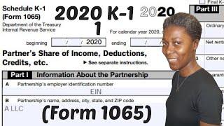 How to Complete 2020 Form 1065 Schedule K-1-Part 1