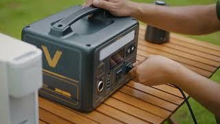 VTOMAN battery Power Station is perfect for camping, power outages, and backyard barbecues.