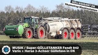 Super-GÜLLETANKER I Fendt 942 Vario + Harsø 3-Achser Güllefass + Fronttonne- Skamstrup Maskinstation