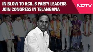 Telangana Politics | In Blow To KCR, 6 Party Leaders Join Congress In Telangana