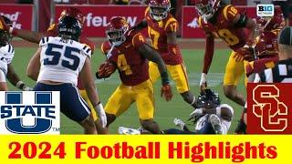 Utah State vs #13 USC Football Game Highlights 9 7 2024