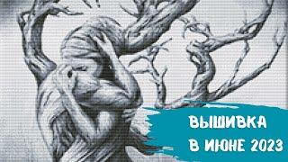 Вышивка в июне 2023г. Основной процесс и вышивальная рулетка.