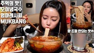 [ENG SUB]엄마레시피 오이냉국수 먹방 mukbang cucumber cold noodles 冷面 mì lạnh الشعرية الباردة  บะหมี่เย็น korean