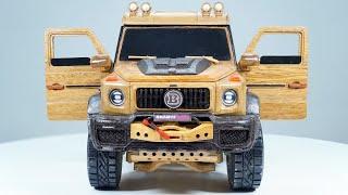 Wood Carving - 28 Days Build Miniature Mercedes G63 BRABUS 800 Adventure XLP - Woodworking VN