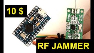 Easy multi frequency DIY RADIO JAMMER  -  CC1101 & Arduino Pro Micro - 10$ cheap wideband RF JAMMER