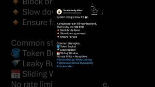 How Rate Limiting Protects Your Backend – System Design Brew #5 #shorts