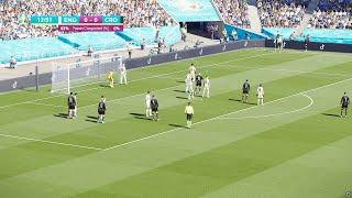 England vs Germany Euros, PES 2021 Ultra Realism, Next gen graphics, Realistic tactics, Realism mods