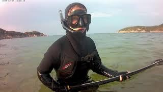 Zıpkınla balık avı,Dalış eğitimi, sığ su bayilmasi,Spear fishing, Diving training