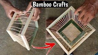 Bamboo Esquire Shape Basket | Weaving Amazing Basket Tokari