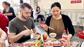 Đưa Lucas đi ăn bánh cuốn/ uống trà đá vỉa hè/ Mai le cuộc sống ở Pháp