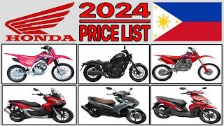 Honda Motorcycle Price List In Philippines 2024