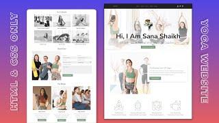 Responsive Animated Yoga Website Design Using Only HTML & CSS