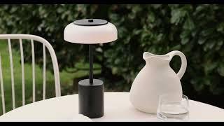 Introducing the Nuura Blossi Table Mini Portable Lamp in Black & Opal | Designed by Sofie Refer