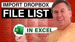 Excel - Import DropBox File List to Excel: Episode 1689