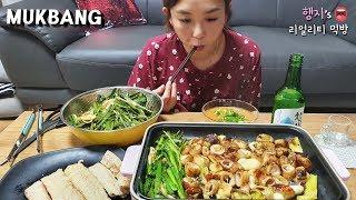 리얼먹방:) 돼지막창에 소주한잔부추무침은 필수ㅣMakchang (pork intestine)ㅣREAL SOUNDㅣASMR MUKBANGㅣEATING SHOWㅣ