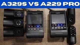viofo a329s와 viofo a229 pro 대시 카메라의 차이점은 무엇인가요?