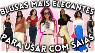 10 MODELOS LINDOS de BLUSAS ELEGANTES COM SAIAS!