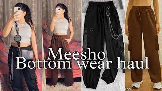 Meesho Bottom wear haul just in 350/-|| Trousers/Cargo/jogger pants || Lehenga cancan || Meesho Bag