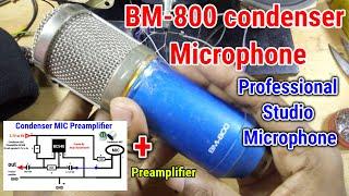 BM800 Condenser microphone Preamplifier ! BM800 condenser microphone Curcuit Diagram ! Preamp