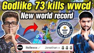 Godlike 73 kills wwcd new world record  Jonathan solo 26 kills 