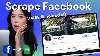 How to Scrape Facebook to Google Sheets (in 1 Click!) | Easy No Code Scraper