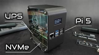 Ultimate Raspberry Pi 5 Desktop Server with UPS, NVMe & Stats Display