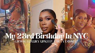 23rd Birthday in New York City | grwm, black girl luxury upkeep, party dinner