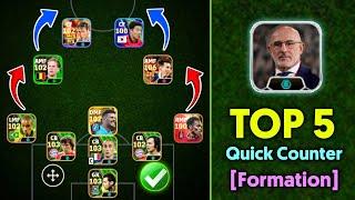 Top 5 Best Quick Counter Custom Formation In eFootball 2024 Mobile  | Best Custom Formation For QC