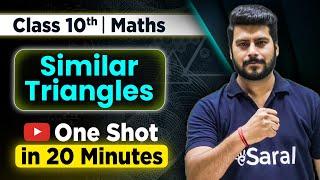 Similar Triangles Class 10 One Shot Revision in 20 Min | Class 10 Maths Ch 8