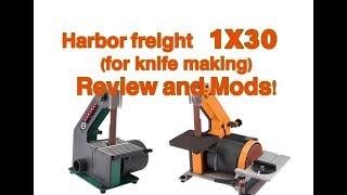 Harbor Freight 1x30 for knife making review and mods