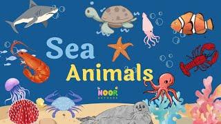 Sea Animals |   Ocean Animals name | Noor Network | nursery rhymes | kids educational video