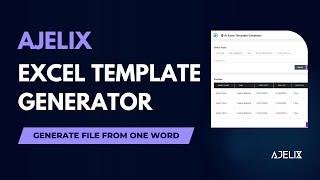 Create Professional Excel Spreadsheets Automatically with AI Template Generator! Ajelix