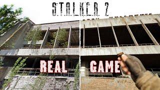 S.T.A.L.K.E.R 2: Heart of Chornobyl VS real Pripyat footage. Graphics Comparison