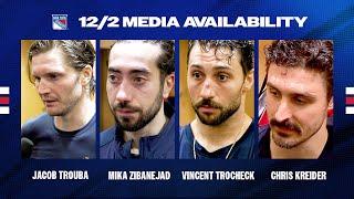 NYR vs NJD: Trouba, Zibanejad, Trocheck and Kreider Postgame Media Availability | Dec. 2, 2024