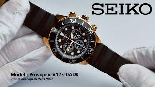 Seiko Prospex V175-0AD0 Diver Chronograph Watch