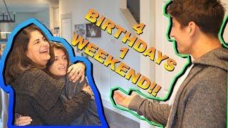 4 BIRTHDAYS 1 WEEKEND! HUGE SURPRISE!!!