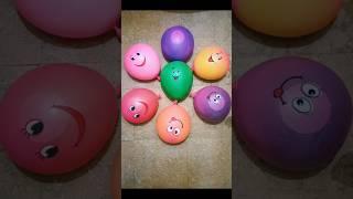 🟢🟢 Emoji water color Balloons pop Reverse video #shorts #balloon #video