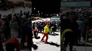 Архыз! Вечерние катание 1 января #shorts #архыз #горнолыжка