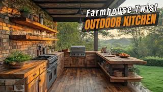 Dreaming of a Cozy Outdoor Kitchen? Let’s Make It Happen with a Farmhouse Twist!