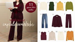 Workwear capsule wardrobe | 11 piece collection - 30+ outfits | office outfit inspo