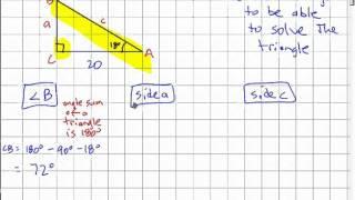 Ma10 Trig4 (p1 v2) Solving a Right Triangle (sec 3.3)