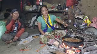 Nepali village || Cooking mushroom vegetables in the village