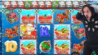 CHRISTMAS BIG BASS BONANZA HIT 6 BIG FISH with x3 MULTIPLIER HUGE CASINO WIN BONUS BUY SLOT ONLINE