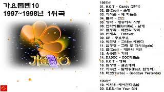 가요톱10 1997-1998년 1위곡  주의  광고많음